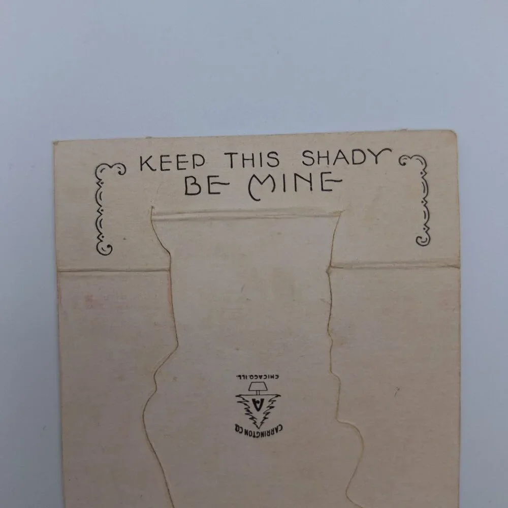 Vintage Carrington Co‎ Keep This Shady Be Mine Postcard Girls Small Scrapbooking